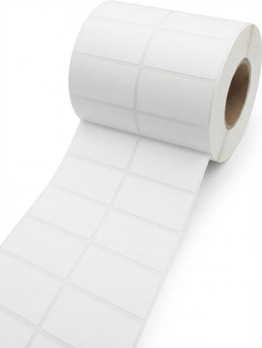 Rollo de etiquetas autoadhesivas 2 columnas rectangular ETIGAMA